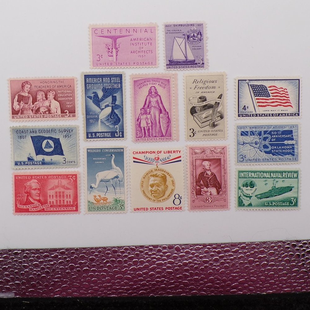 1957 United States Commemorative Stamp Year Set